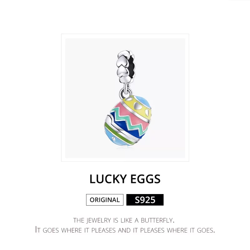 (imagen para) Pandora Estilo Plata Huevos de la Suerte Colgante - SCC1753 - Ver 6