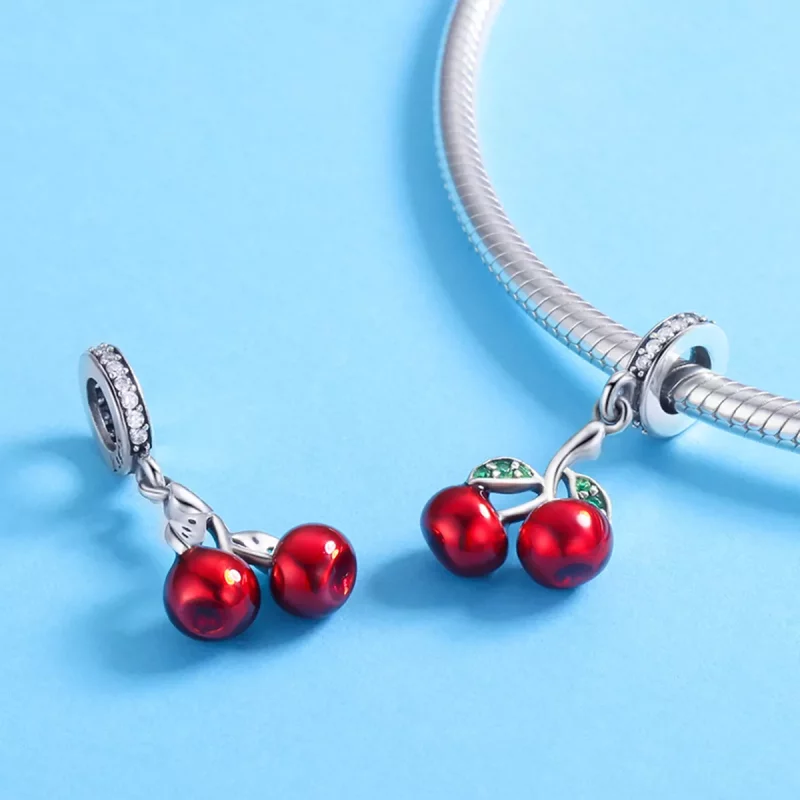 (imagen para) Pandora Estilo Plata Verano Cerezas Colgante - SCC784 - Ver 4