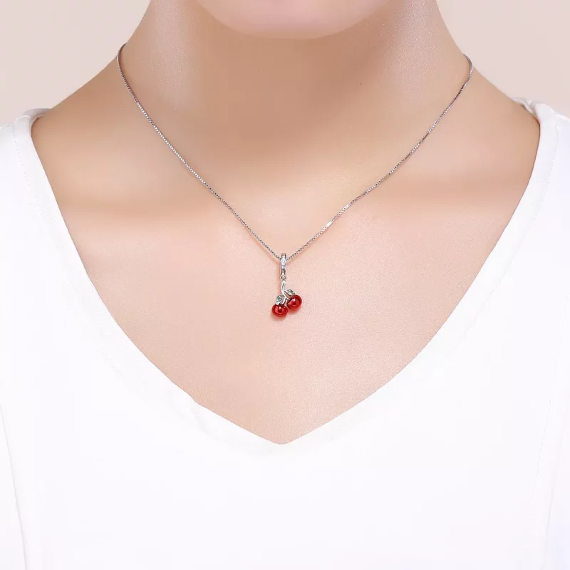 (imagen para) Pandora Estilo Plata Verano Cerezas Colgante - SCC784 - Ver 5