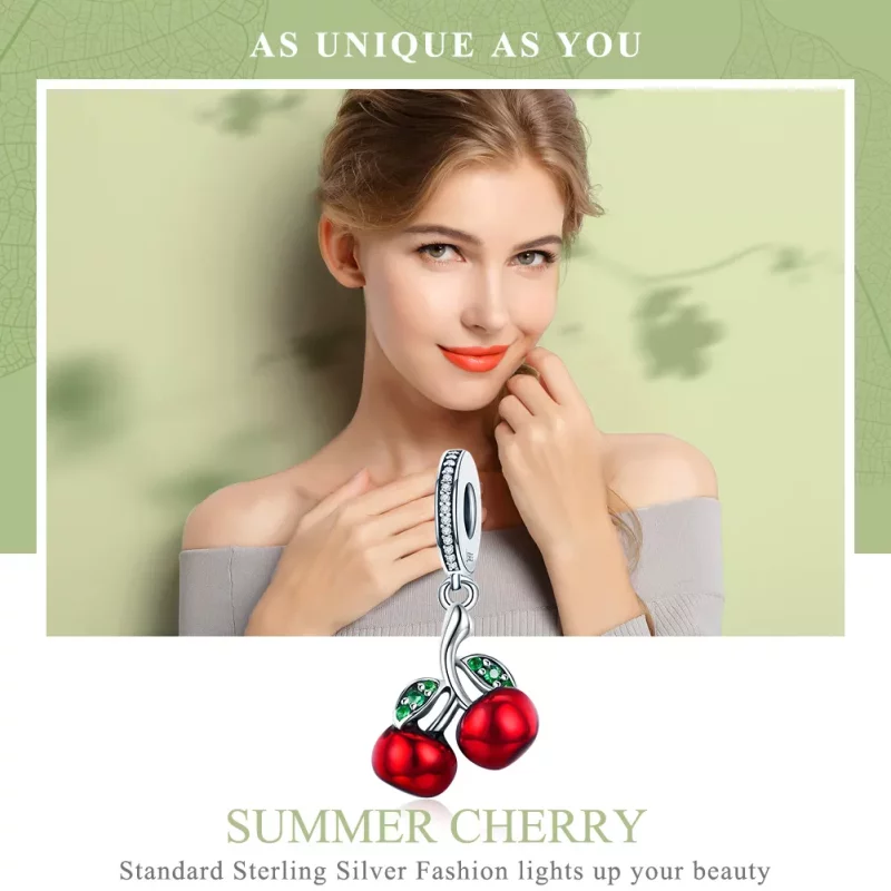 (imagen para) Pandora Estilo Plata Verano Cerezas Colgante - SCC784 - Ver 6