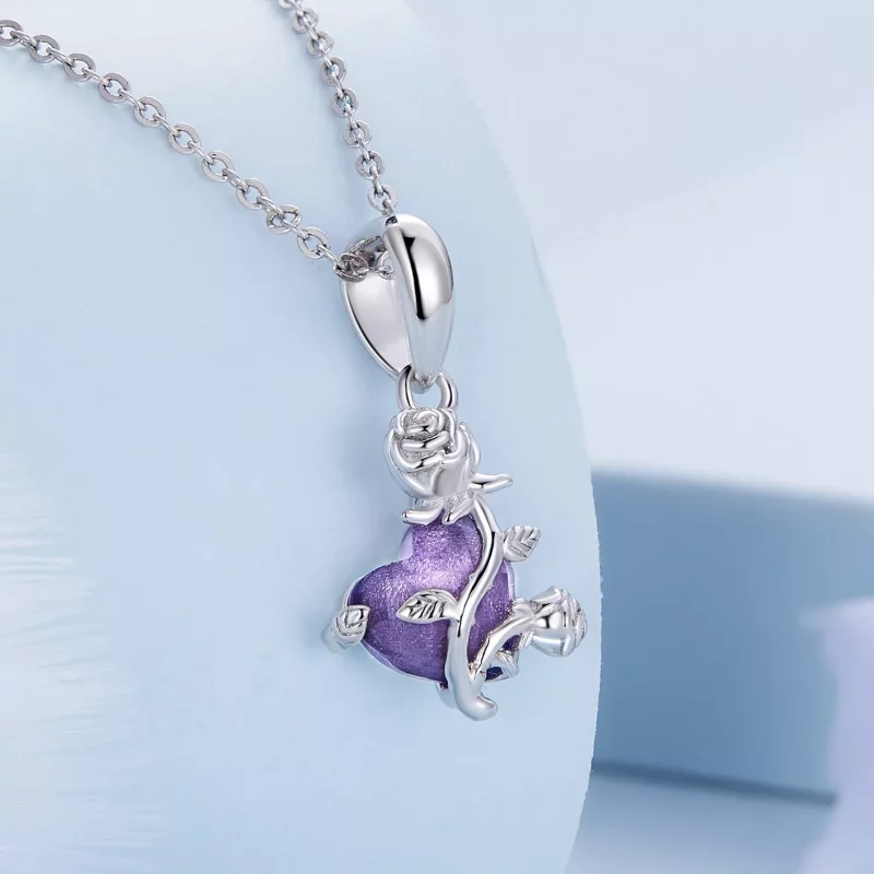 (imagen para) Pandora Estilo Rosa Corazón Colgante - BSC661 - Ver 2