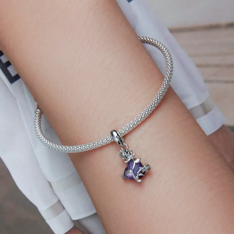 (imagen para) Pandora Estilo Rosa Corazón Colgante - BSC661 - Ver 5