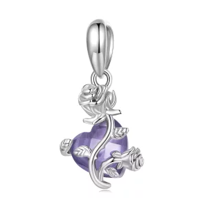 (imagen para) Pandora Estilo Rosa Corazón Colgante - BSC661