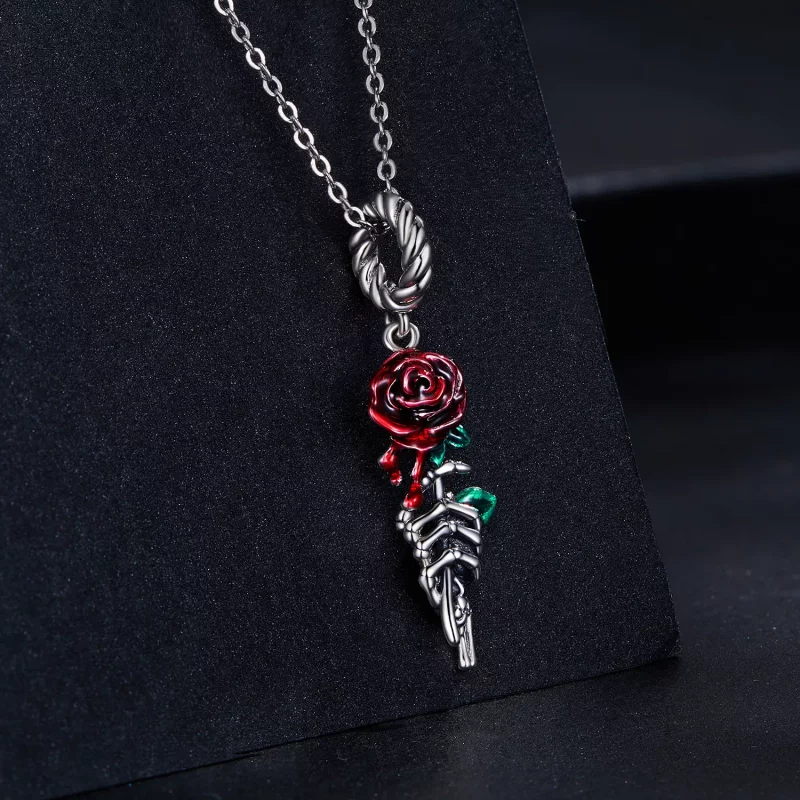 (imagen para) Pandora Estilo Scarlet Rose Dangle - SCC2404 - Ver 2
