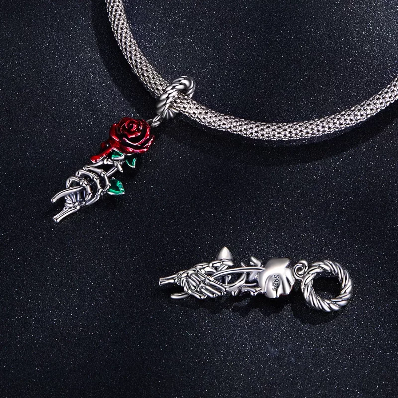 (imagen para) Pandora Estilo Scarlet Rose Dangle - SCC2404 - Ver 4