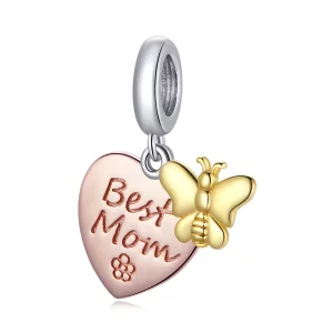 (imagen para) Pandora Style Bicolor Mejor Mamá Dije - SCC1792