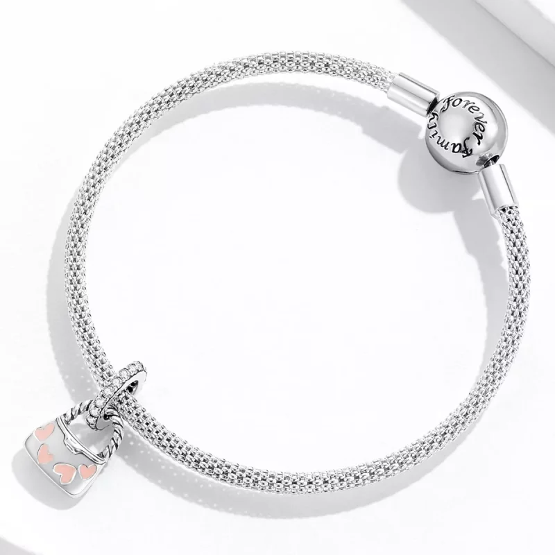 (imagen para) Pandora Style Exquisito Colgante de Bolso en Forma de Corazón - SCC2153 - Ver 3