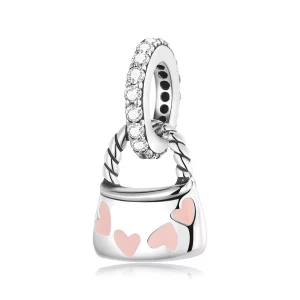 (imagen para) Pandora Style Exquisito Colgante de Bolso en Forma de Corazón - SCC2153