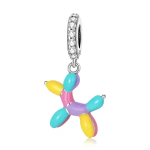 (imagen para) Pandora Style Globo Cachorro Colgante - SCC2217