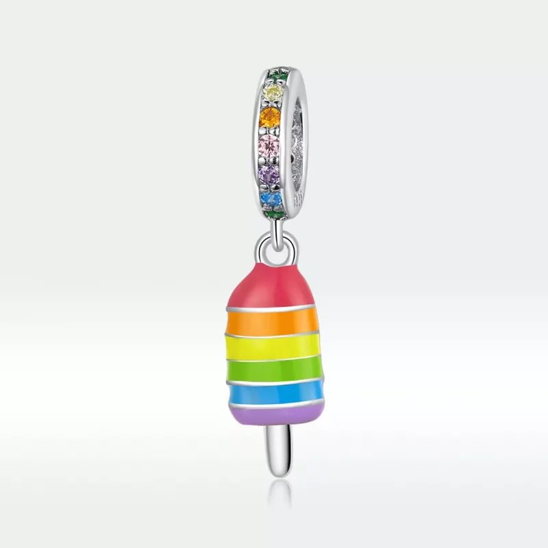(imagen para) Pandora Style Plata Colgante de Helado Arcoíris - BSC351 - Ver 5