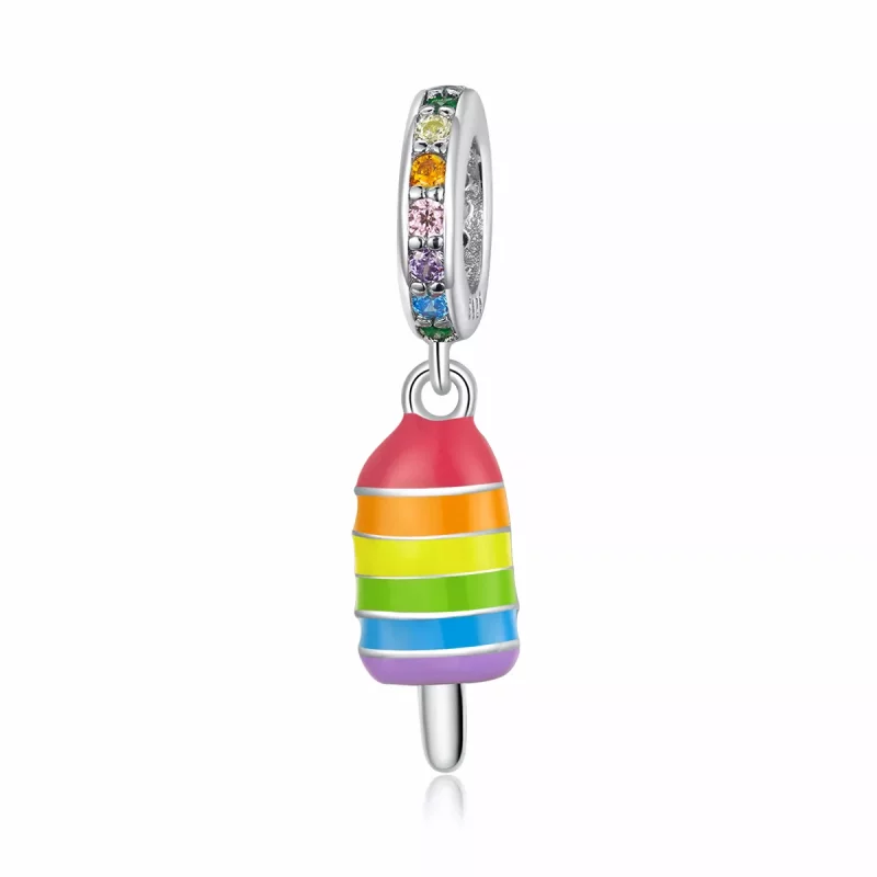 (imagen para) Pandora Style Plata Colgante de Helado Arcoíris - BSC351