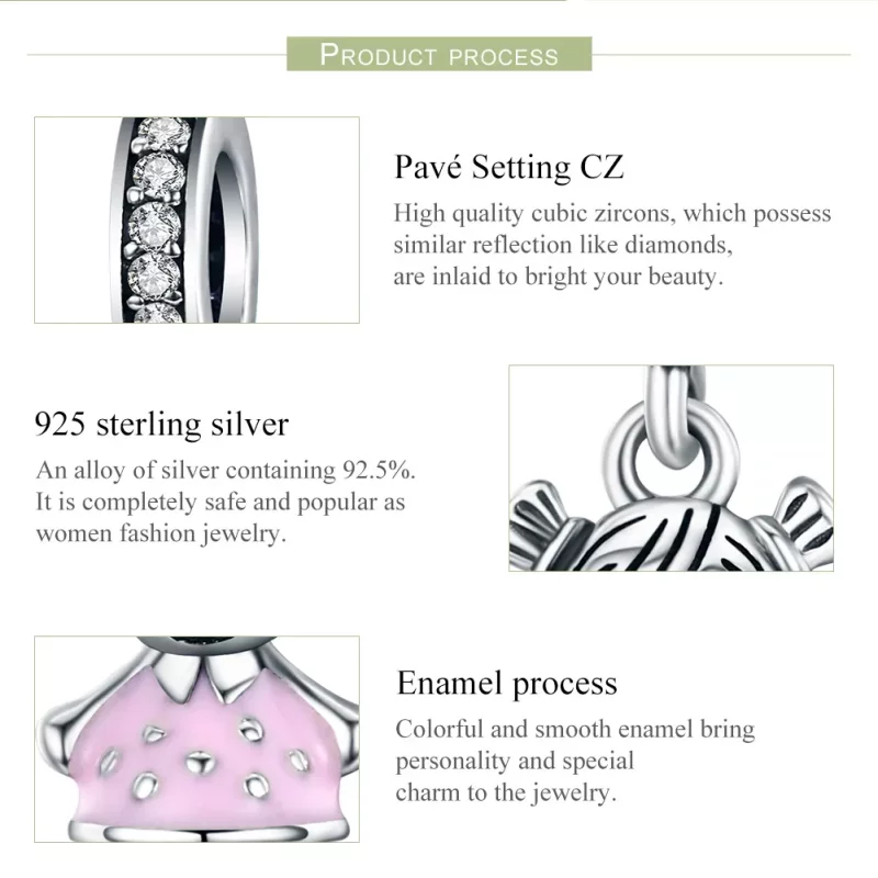 (imagen para) Pandora Style Plata Dulce Vida es Perfecta Dangle - SCC543 - Ver 6