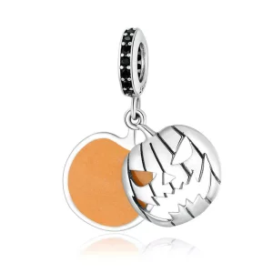 Pandora Style Plata Halloween Calabaza Malvada Cara Sonriente Colgante - SCC1620 (imagen para) Pandora Style Plata Halloween Calabaza Malvada Cara Sonriente Colgante - SCC1620