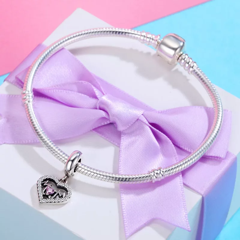 (imagen para) Pandora Style Plata Mamá Corazón Colgante - SCC392 - Ver 4