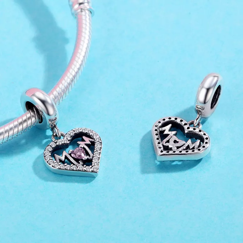 (imagen para) Pandora Style Plata Mamá Corazón Colgante - SCC392 - Ver 5