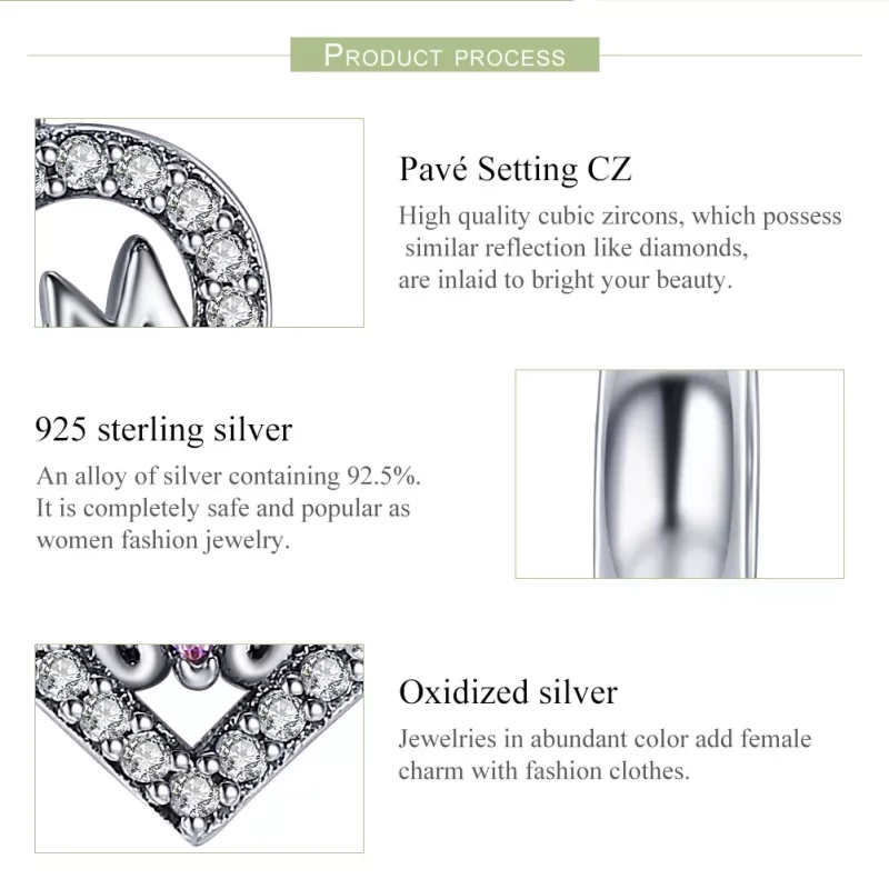 (imagen para) Pandora Style Plata Mamá Corazón Colgante - SCC392 - Ver 6