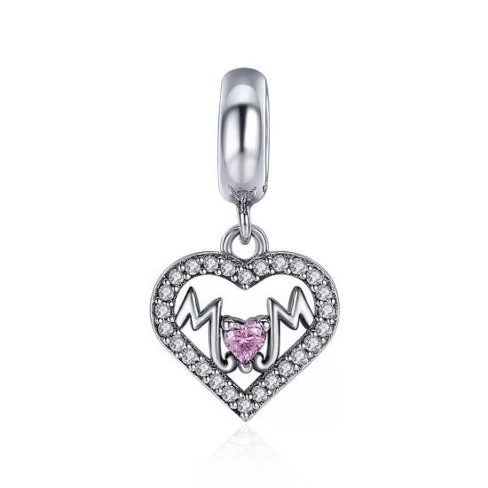 (imagen para) Pandora Style Plata Mamá Corazón Colgante - SCC392