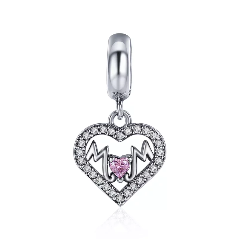 (imagen para) Pandora Style Plata Mamá Corazón Colgante - SCC392