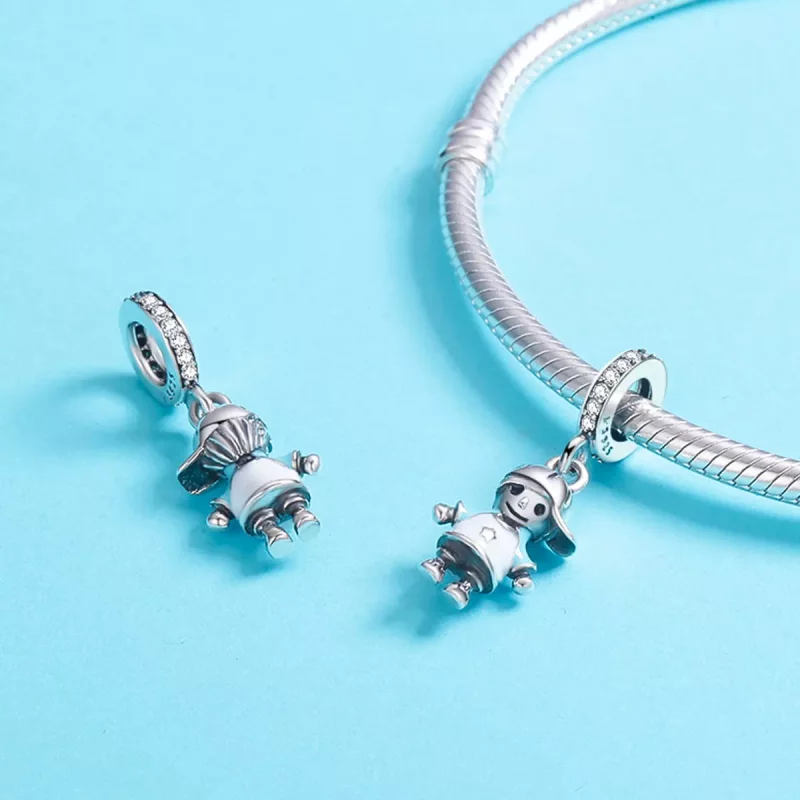 (imagen para) Pandora Style Plata Perfecta Vida Pequeño Bebé Niño Dangle - SCC544 - Ver 6