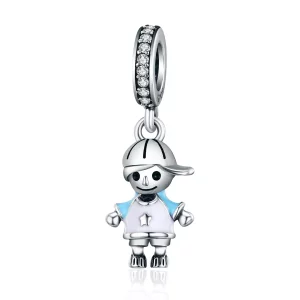 (imagen para) Pandora Style Plata Perfecta Vida Pequeño Bebé Niño Dangle - SCC544