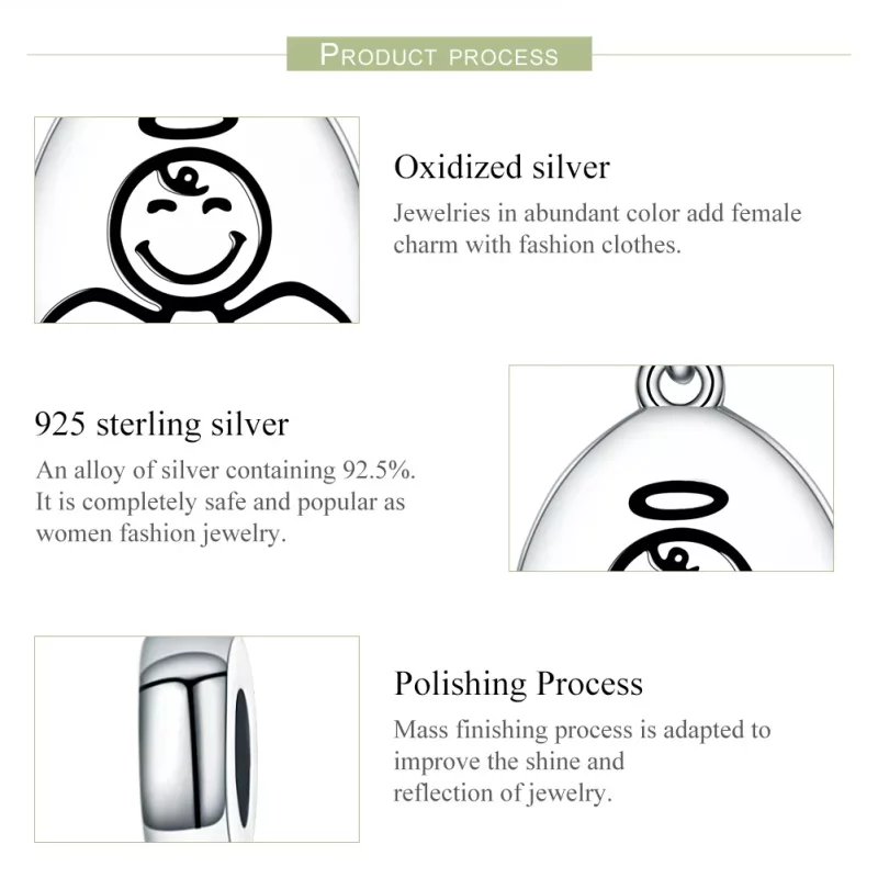 (imagen para) Pandora Style Plata Pérdida de Bebé Miscarriage Dangle - SCC328 - Ver 8