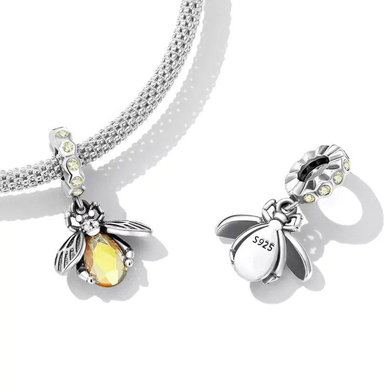 (imagen para) Pendiente colgante de abeja delicada al estilo Pandora - SCC2293 - Ver 4