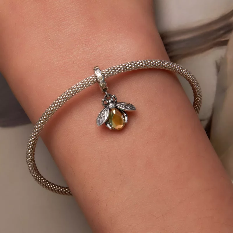 (imagen para) Pendiente colgante de abeja delicada al estilo Pandora - SCC2293 - Ver 6