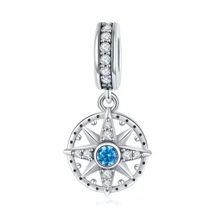 Pendiente colgante de plata estilo Pandora con diseño de estrella polar - SCC847 (imagen para) Pendiente colgante de plata estilo Pandora con diseño de estrella polar - SCC847