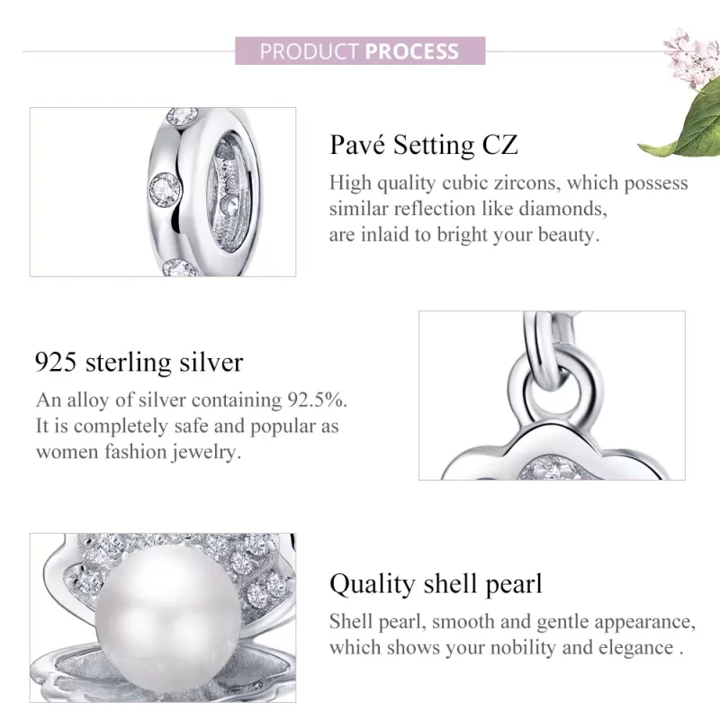 (imagen para) Pendiente colgante de plata estilo Pandora - Leyenda del Mar - BSC242 - Ver 8