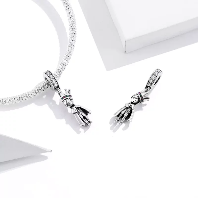 (imagen para) Pendiente colgante de plata estilo Pandora Príncipe del Mar - SCC1584 - Ver 4