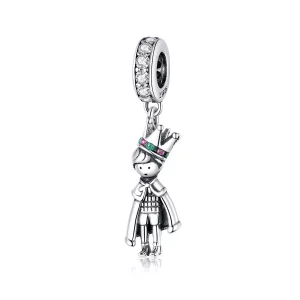 (imagen para) Pendiente colgante de plata estilo Pandora Príncipe del Mar - SCC1584
