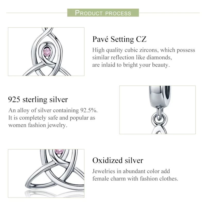 (imagen para) Pendiente colgante de plata estilo Pandora - Protector Sagrado - SCC423 - Ver 6