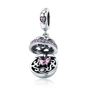 (imagen para) Pendiente colgante de plata estilo Pandora Sorpresa de Amor - SCC689