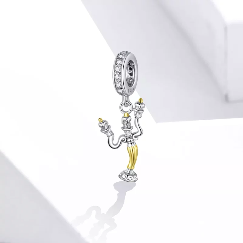 (imagen para) Pendiente colgante estilo Pandora con candelabro mágico - BSC319 - Ver 2