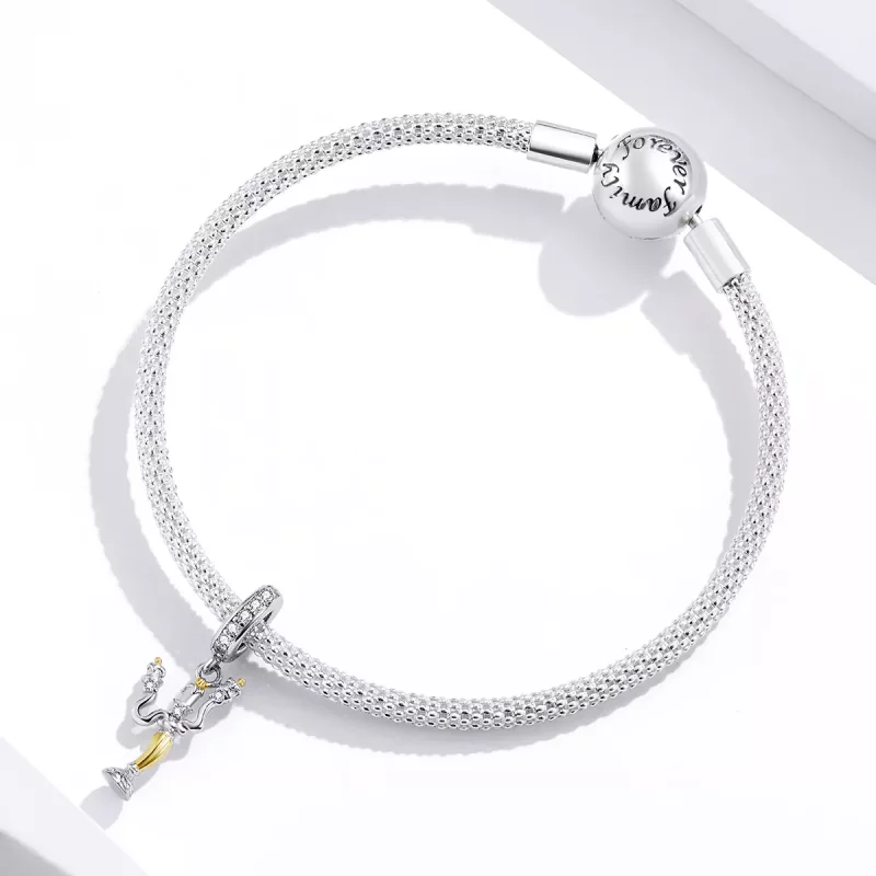 (imagen para) Pendiente colgante estilo Pandora con candelabro mágico - BSC319 - Ver 3