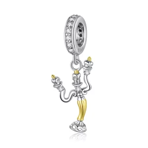 (imagen para) Pendiente colgante estilo Pandora con candelabro mágico - BSC319