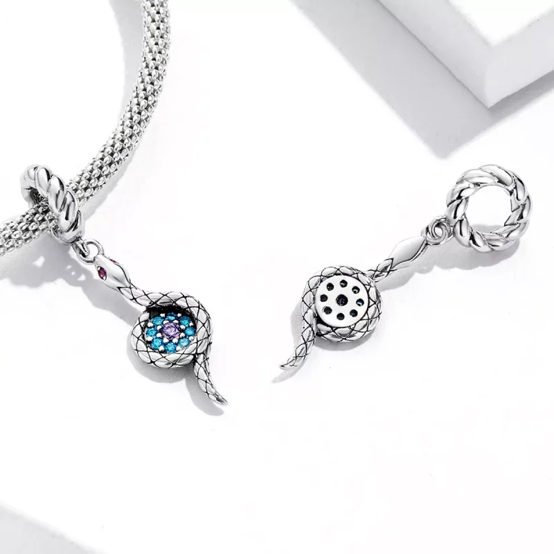 (imagen para) Pendiente colgante estilo Pandora con el Ojo del Demonio Serpiente - SCC2161 - Ver 4