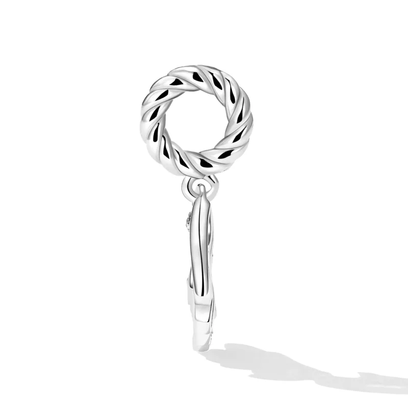 (imagen para) Pendiente colgante estilo Pandora con hojas frescas - SCC2295 - Ver 3
