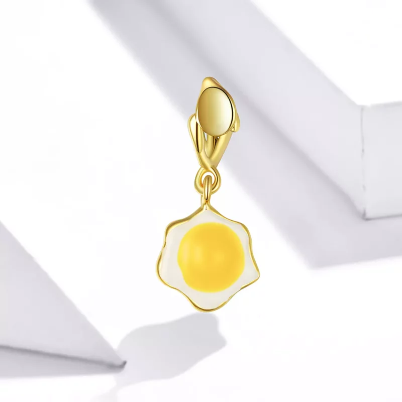 (imagen para) Pendiente colgante estilo Pandora con huevos escalfados - BSC350 - Ver 4