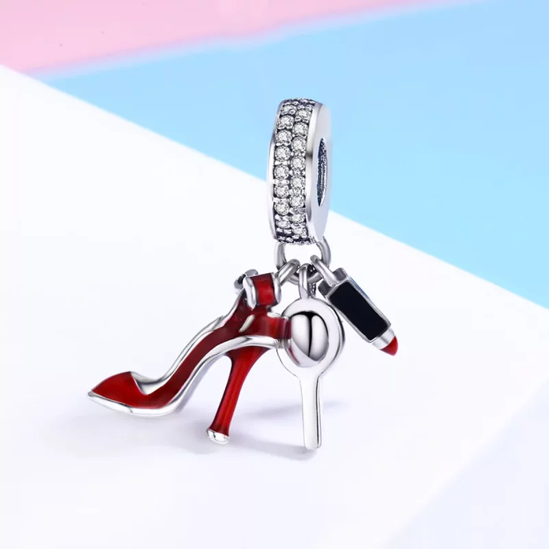 (imagen para) Pendiente colgante estilo Pandora de plata - SCC457 para vestir sexy - Ver 3