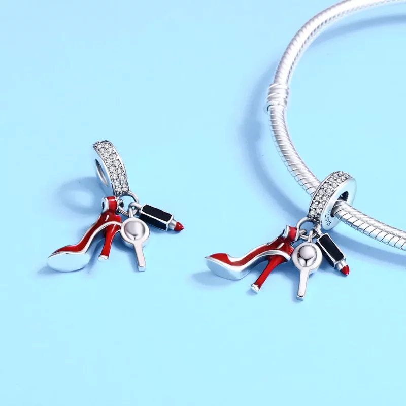 (imagen para) Pendiente colgante estilo Pandora de plata - SCC457 para vestir sexy - Ver 5