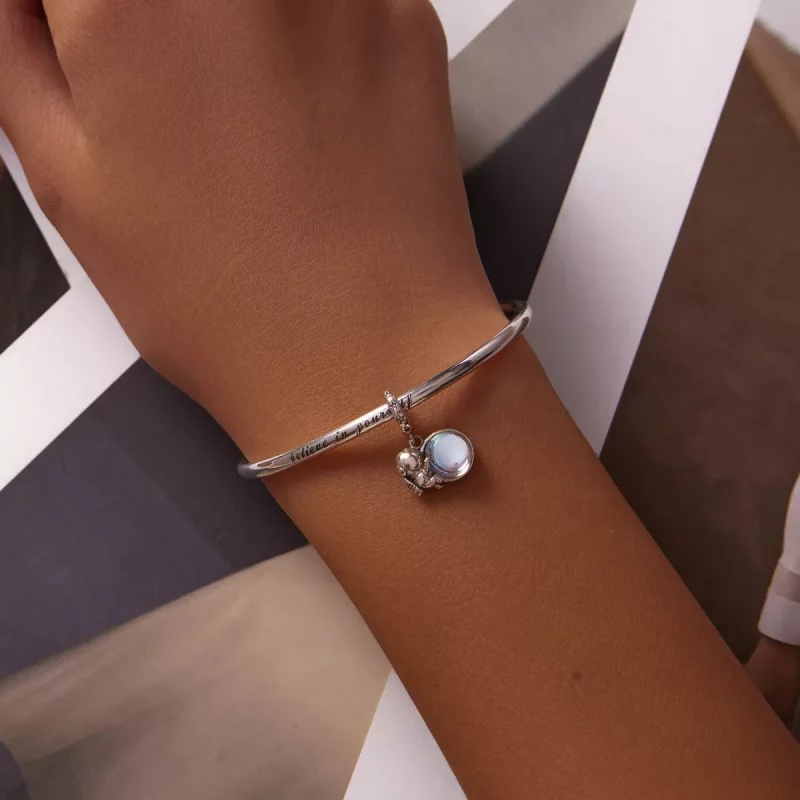 (imagen para) Pendiente colgante estilo Pandora lunar astronauta - BSC581 - Ver 5