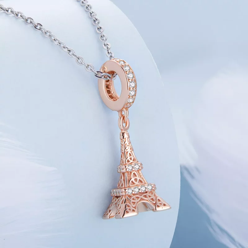 (imagen para) Pendiente colgante estilo Pandora Torre Eiffel - BSC640 - Ver 2