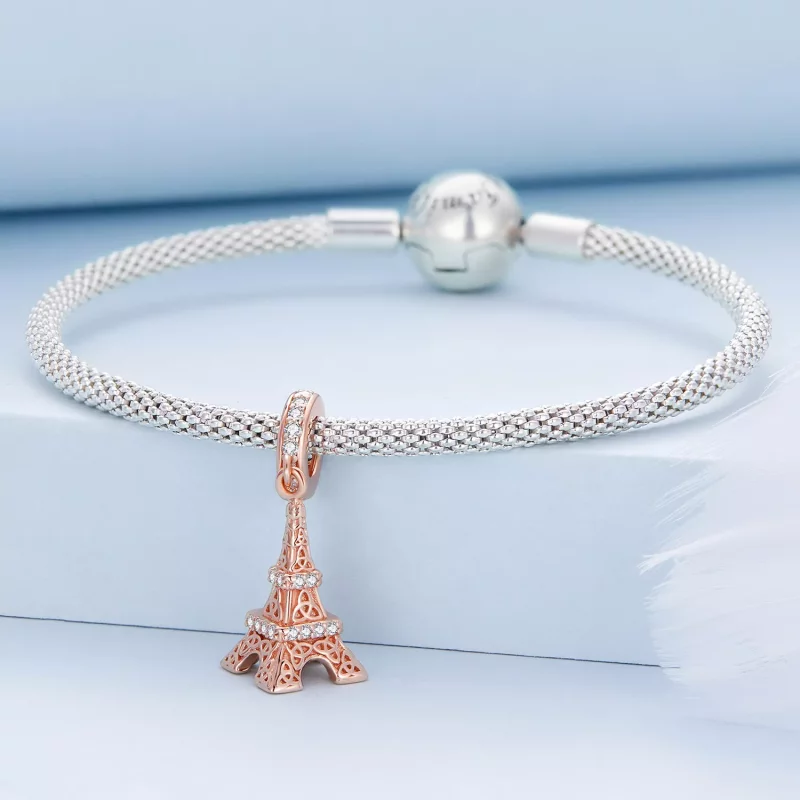 (imagen para) Pendiente colgante estilo Pandora Torre Eiffel - BSC640 - Ver 3