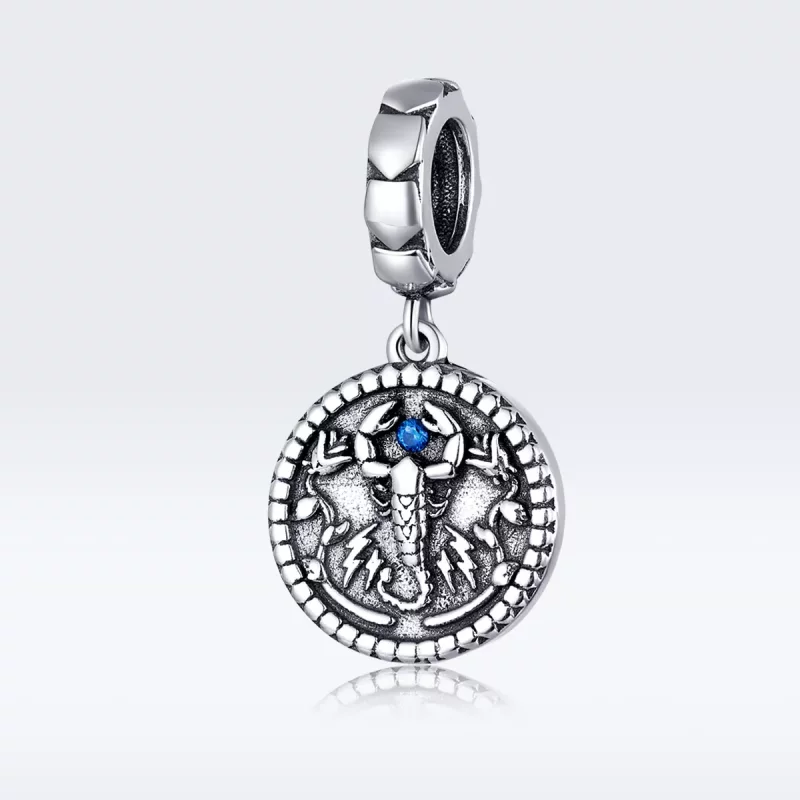 (imagen para) Pendiente colgante plateado de estilo Pandora con escorpión misterioso - SCC1503 - Ver 5