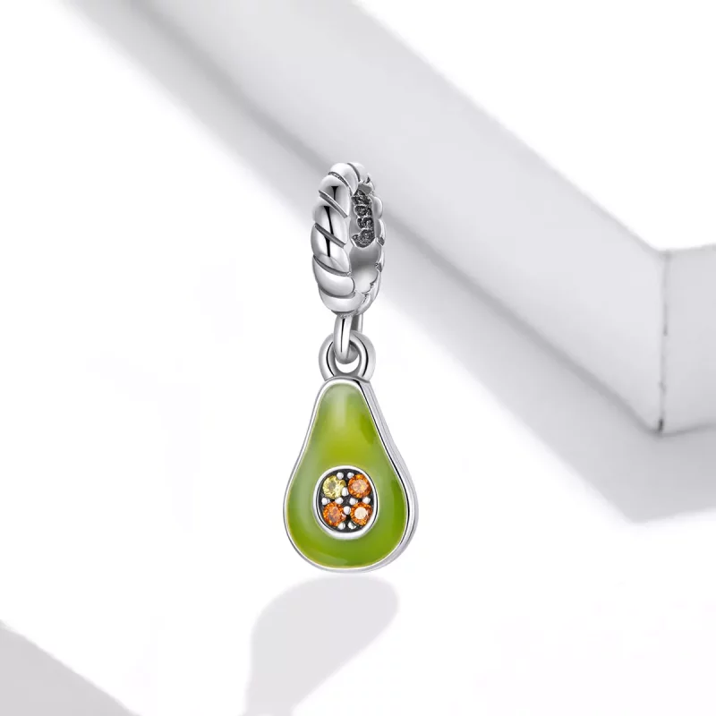 (imagen para) Pendiente de Aguacate de Estilo Pandora - BSC472 - Ver 2