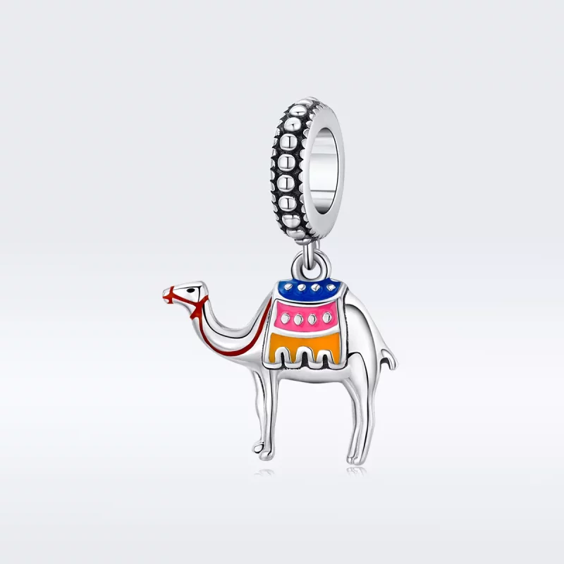 (imagen para) Pendiente de camello de plata con estilo Pandora - SCC1376 - Ver 5