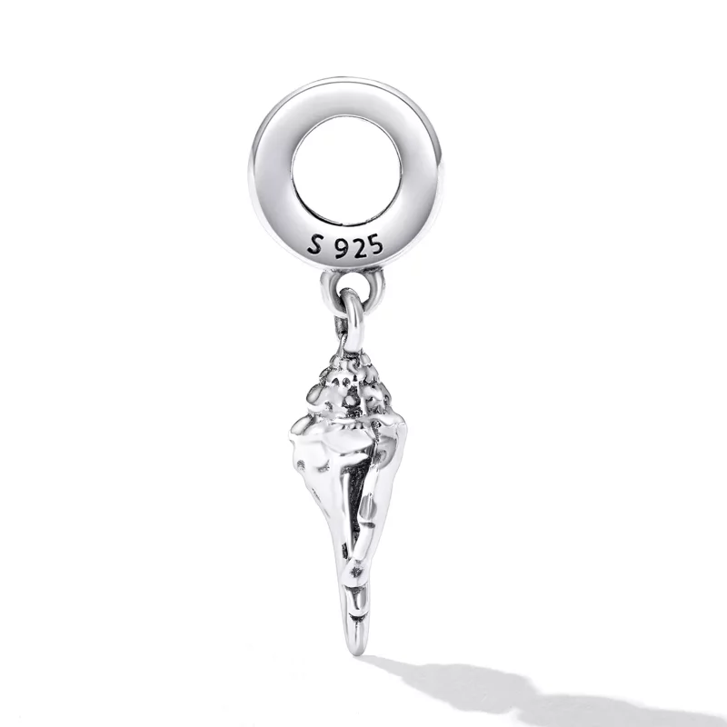 (imagen para) Pendiente de Concha de Plata con Estilo Pandora - SCC2235 - Ver 3