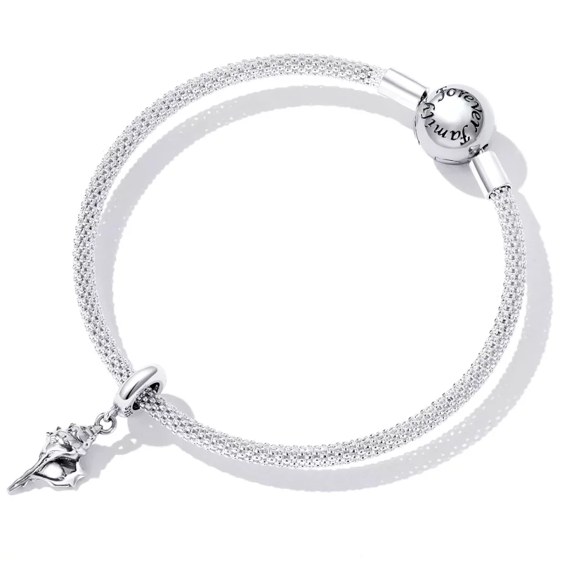 (imagen para) Pendiente de Concha de Plata con Estilo Pandora - SCC2235 - Ver 5