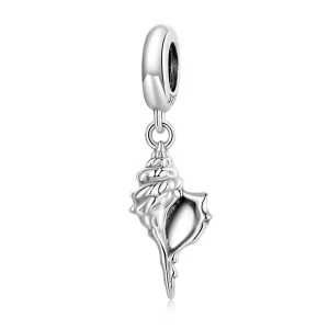 (imagen para) Pendiente de Concha de Plata con Estilo Pandora - SCC2235